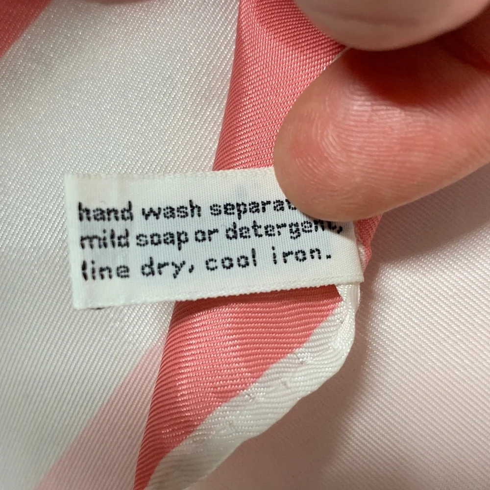 Vintage Vera pink and white square scarf